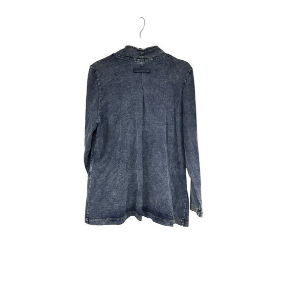 Soft Surroundings Womens XL Petite En Pointe Denim V Neck Stretch Tunic Tops - Picture 5 of 9